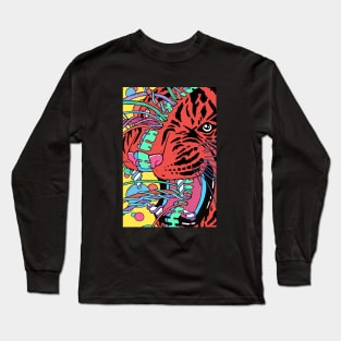 Psychedelic Tiger Long Sleeve T-Shirt